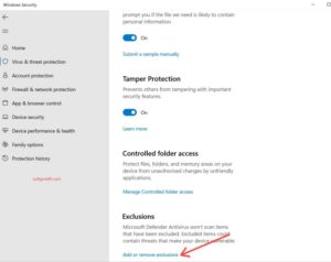 Exclude a Folder from Windows Defender Scan